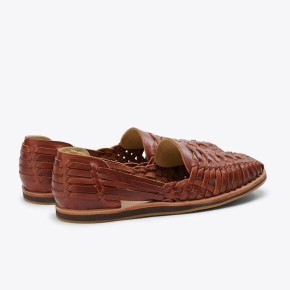 Nisolo Leather Sandal Huarache‎ Men's BRANDY MSRP $150 NIB - Picture 8 of 9